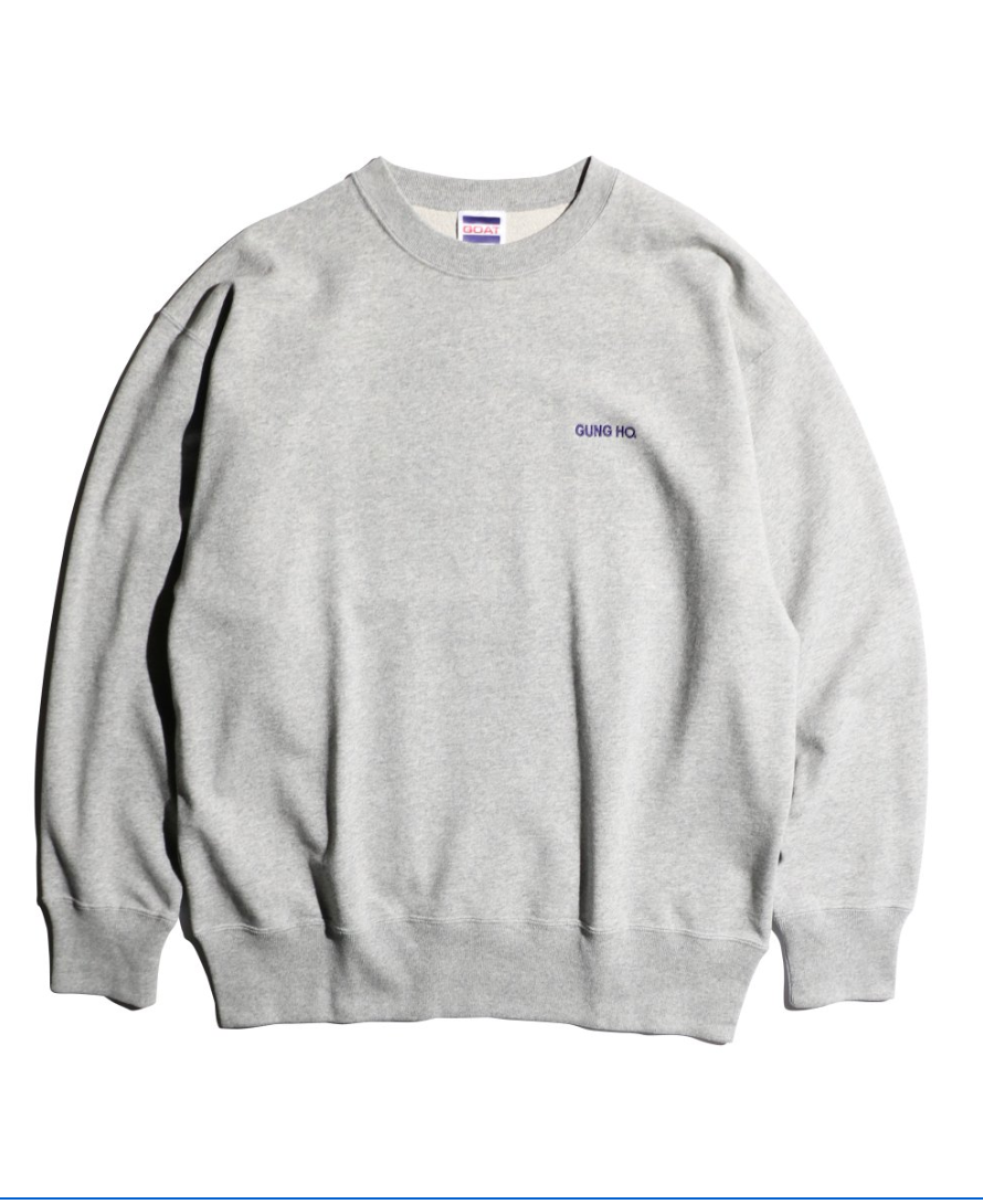GUNG HO / EMB CREW NECK SWEAT