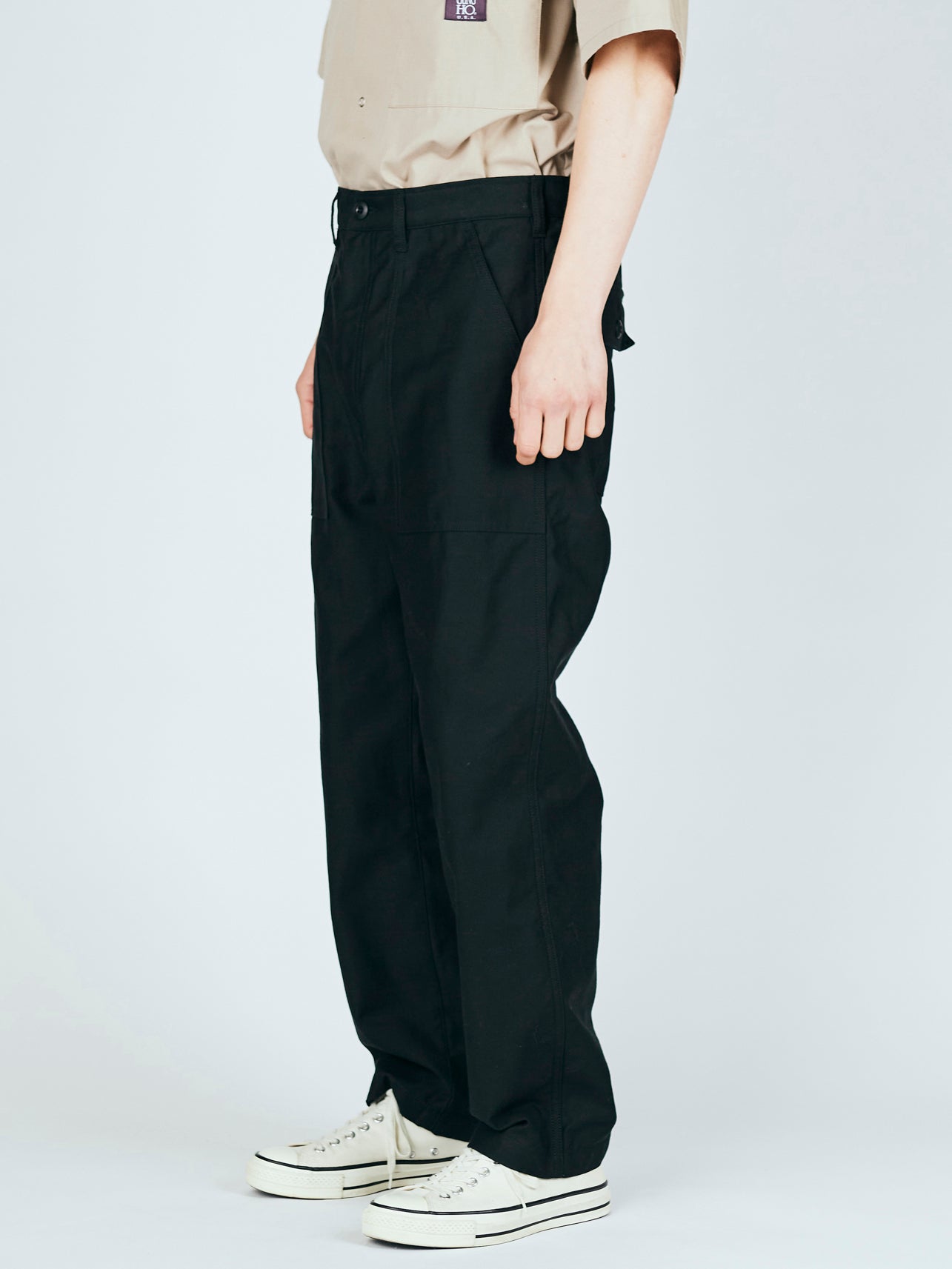 驚きの価格 【美品】GUNG ダークブルー M TROUSER FATIGUE HO パンツ 